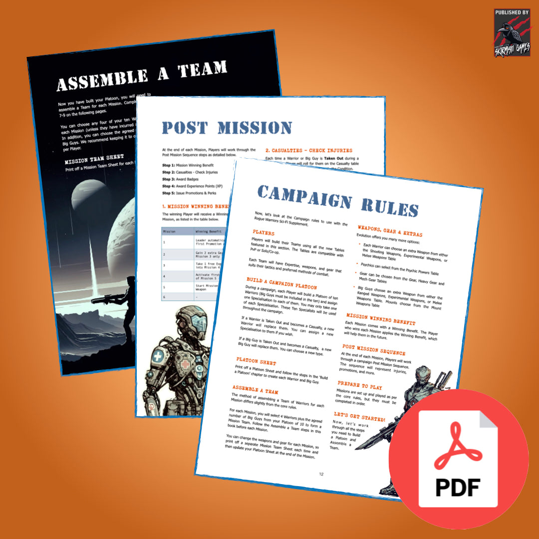 Evolution A Rogue Warriors Sci-fi Supplement PDF VERSION