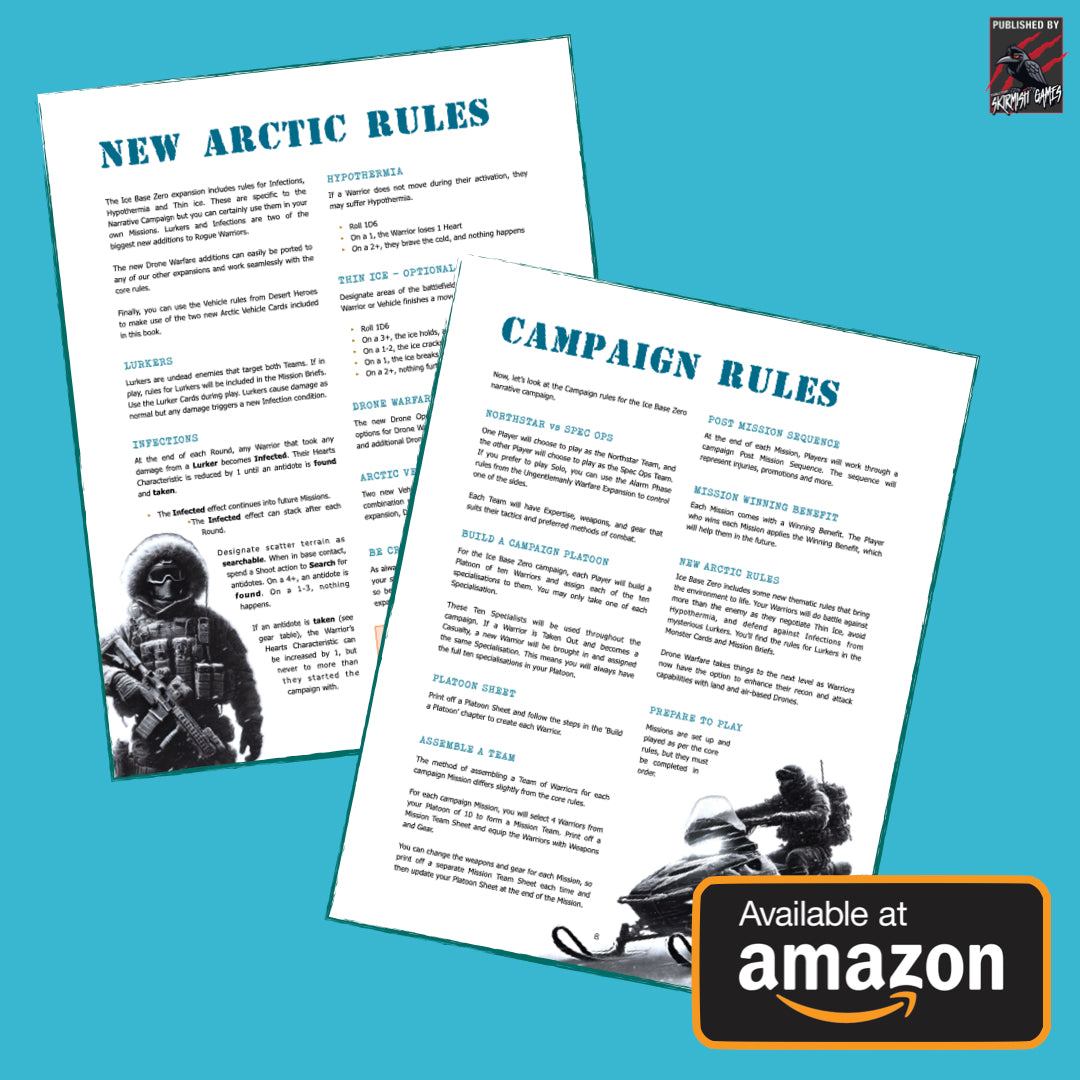 Ice Base Zero A Rogue Warriors Narrative Campaign PAPERBACK VERSION