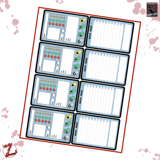Population Z Blank Survivor Cards (Colour)