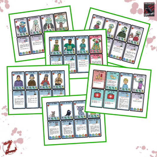 Huntsville Zombies and NPC Cards (Colour)