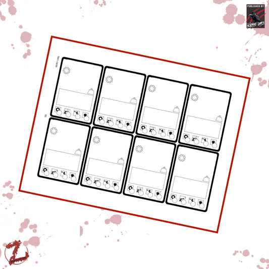 Population Z Blank Item Cards (Black & White)