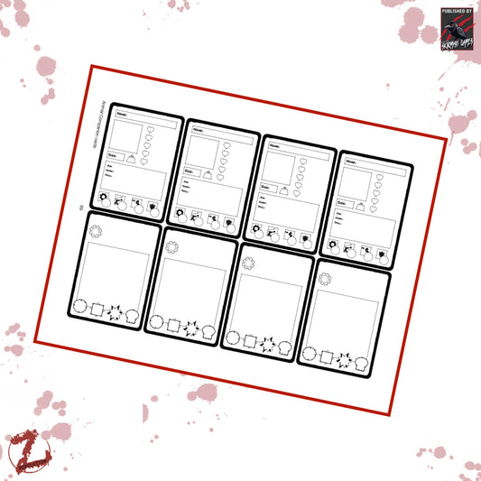Population Z Blank Animal Companion Cards (Black & White)
