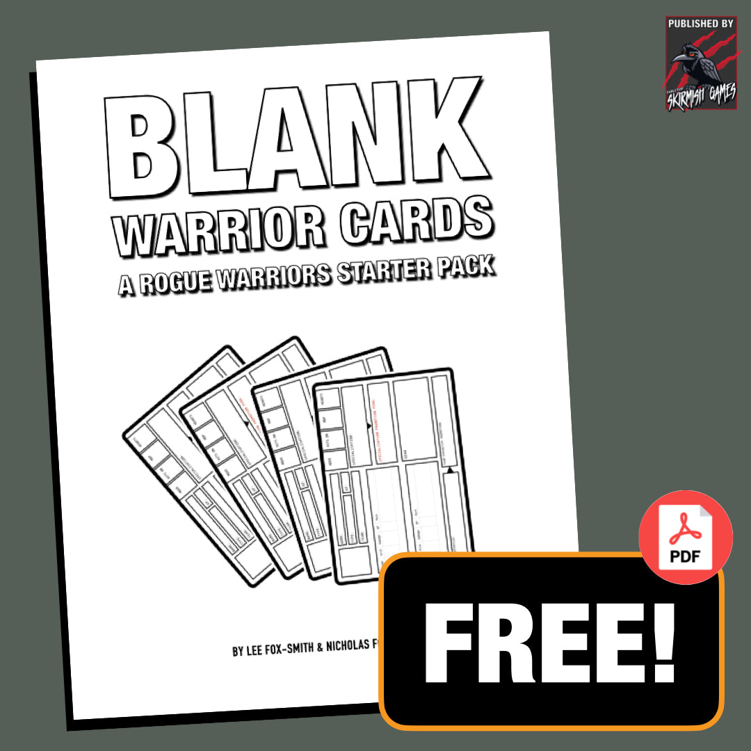ROGUE WARRIOR CARDS BLANK BW