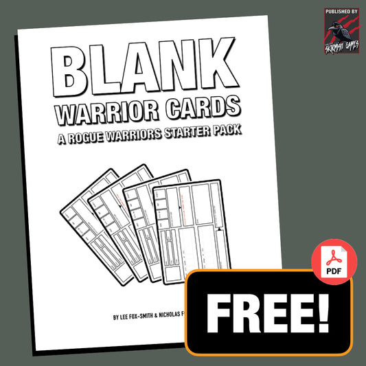 ROGUE WARRIOR CARDS BLANK BW