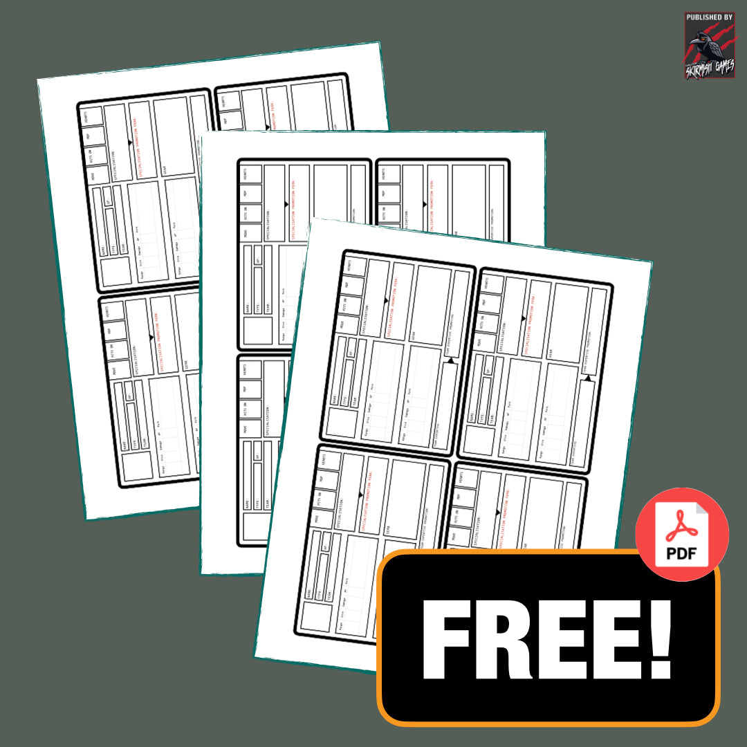ROGUE WARRIOR CARDS BLANK BW