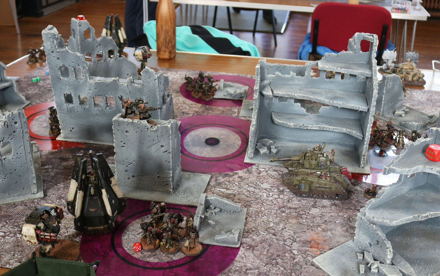 Custom Built Warhammer 40k 10th Edition Tournament Terrain Set - Grey City Ruins 12 Piece