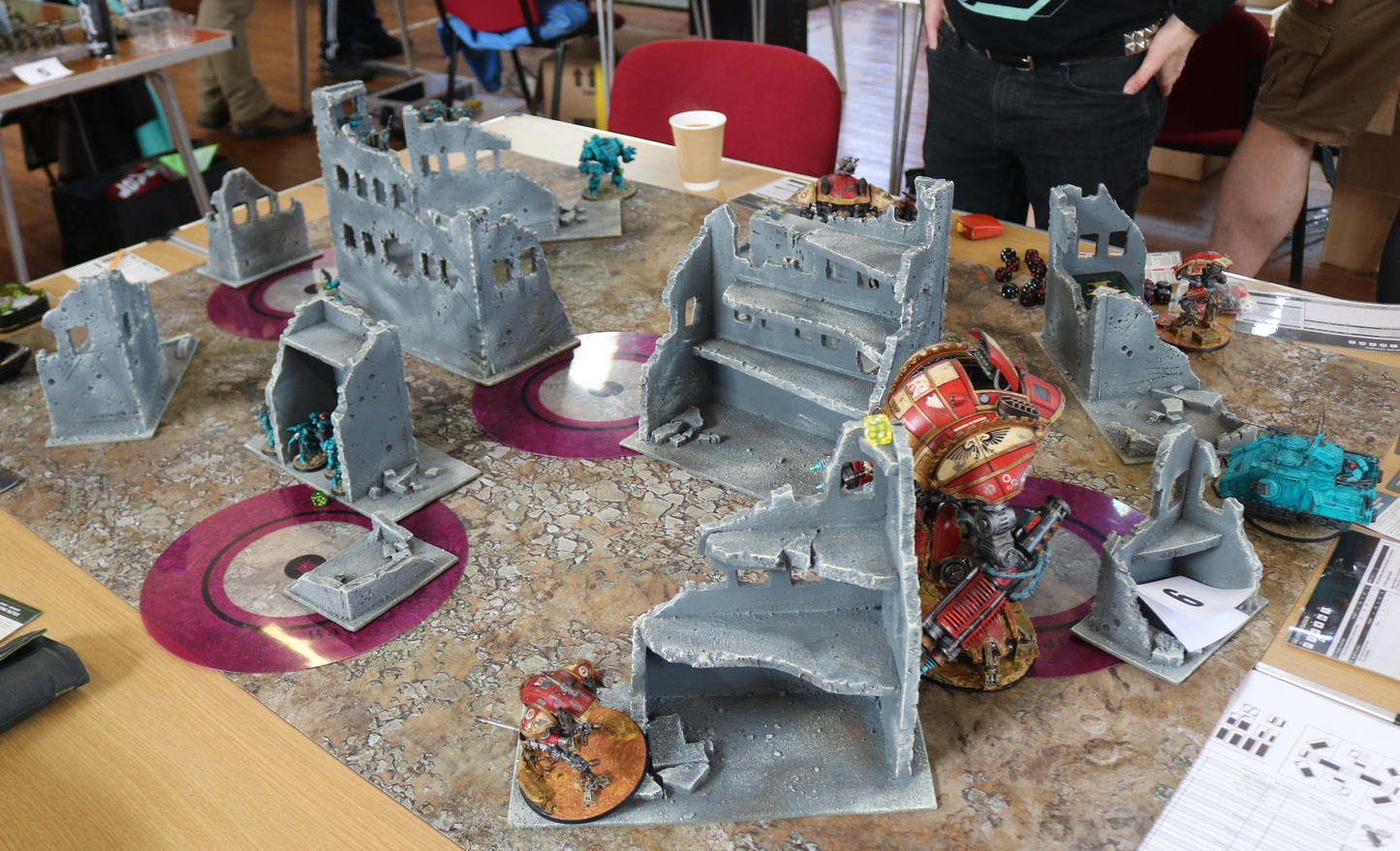 Custom Built Warhammer 40k 10th Edition Tournament Terrain Set - Grey City Ruins 12 Piece