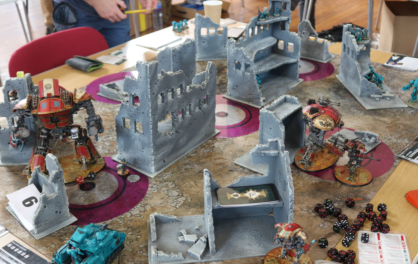 Custom Built Warhammer 40k 10th Edition Tournament Terrain Set - Grey City Ruins 12 Piece