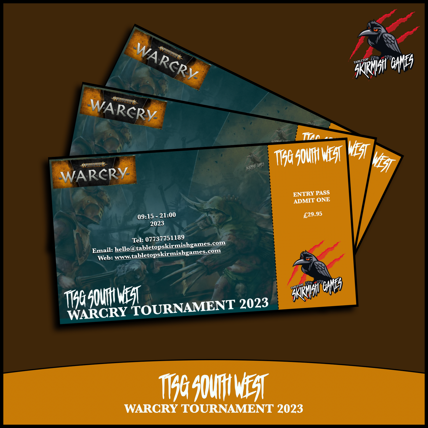 TICKET - TTSG SOUTH WEST WARCRY TOURNAMENT 2023