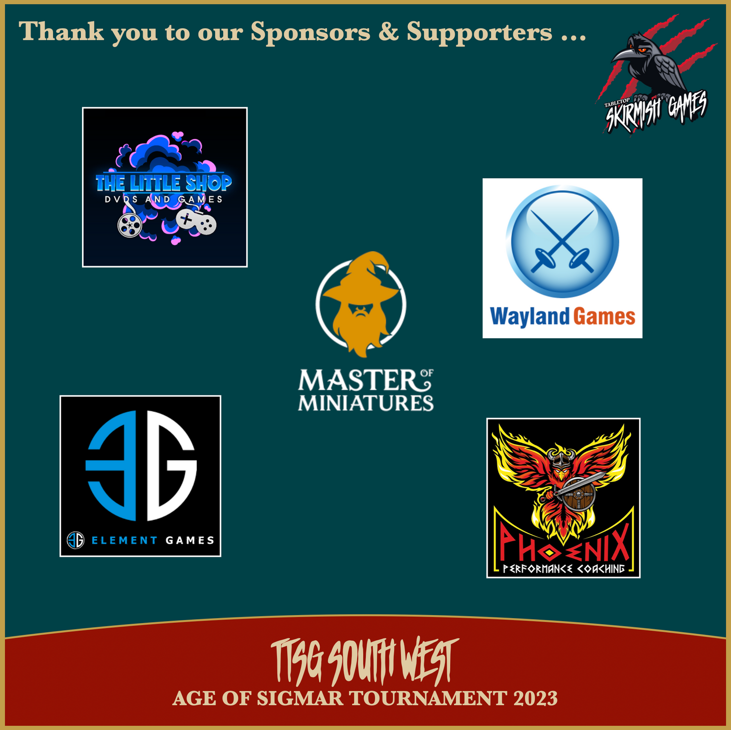 TICKET - TTSG SOUTH WEST AGE OF SIGMAR TOURNAMENT 2nd JULY 2023