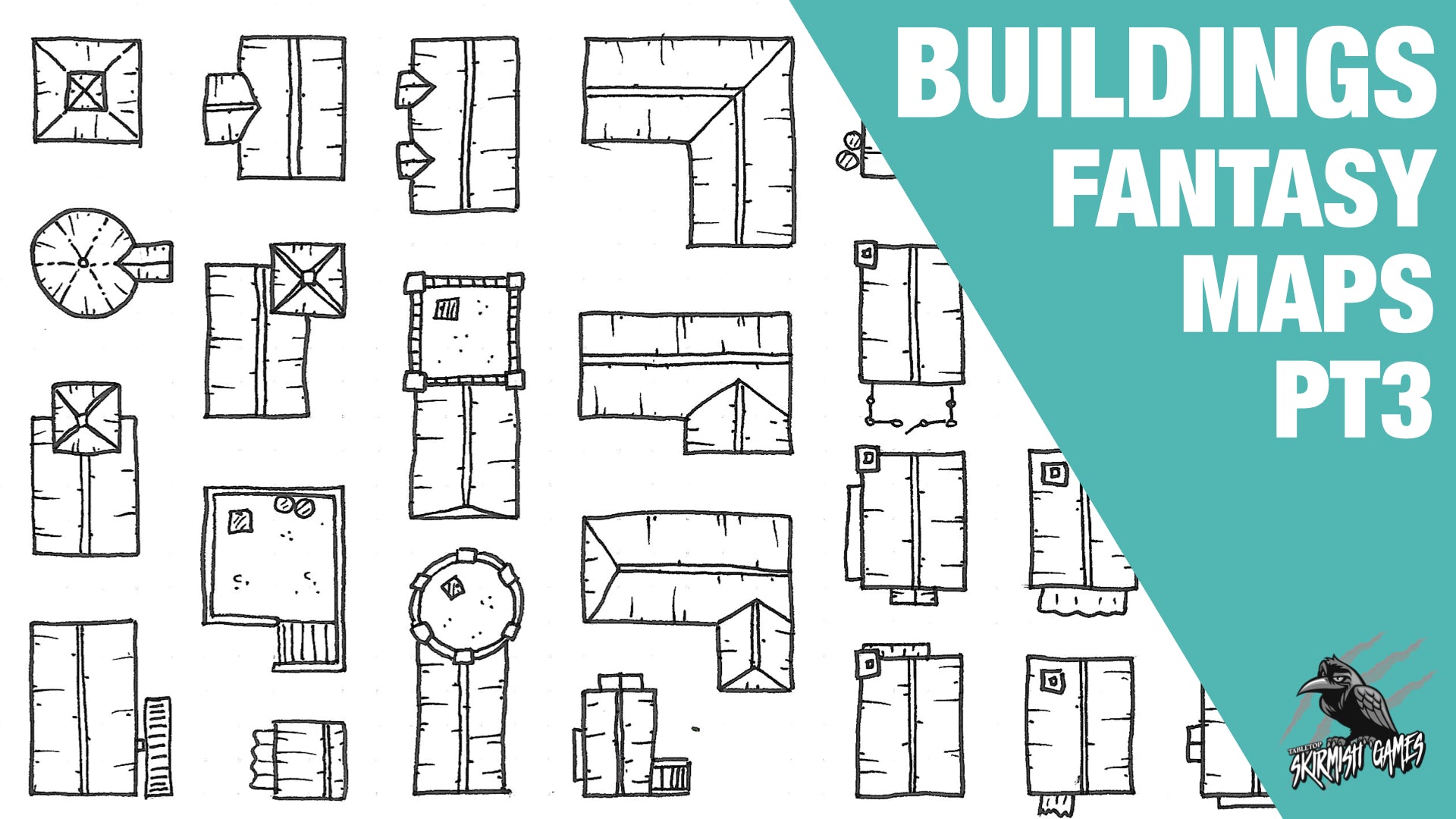 Draw Fantasy Map Buildings - Town Scale - Beginners Guide Part 3 ...