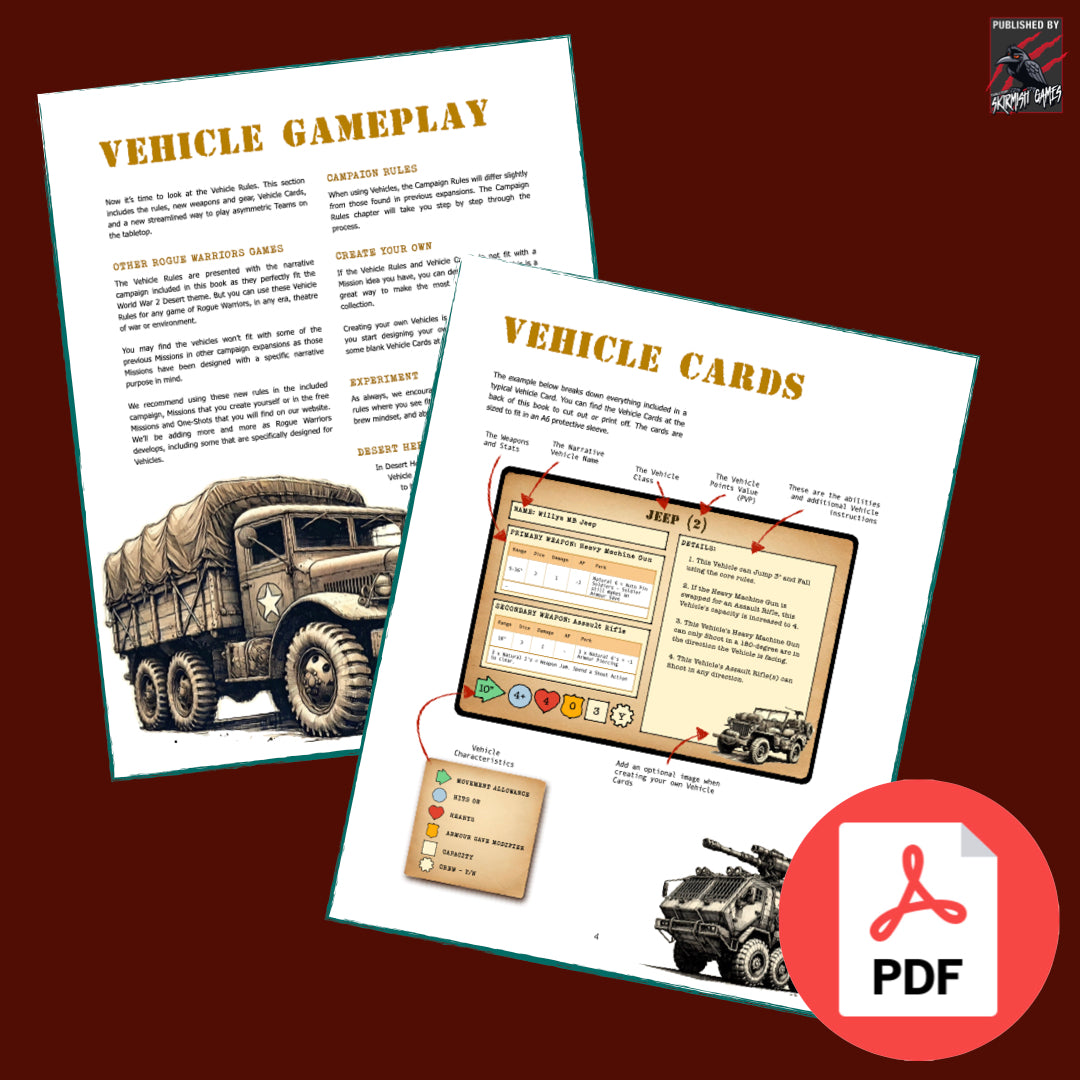 Desert Heroes A Rogue Warriors Vehicle Expansion PDF VERSION