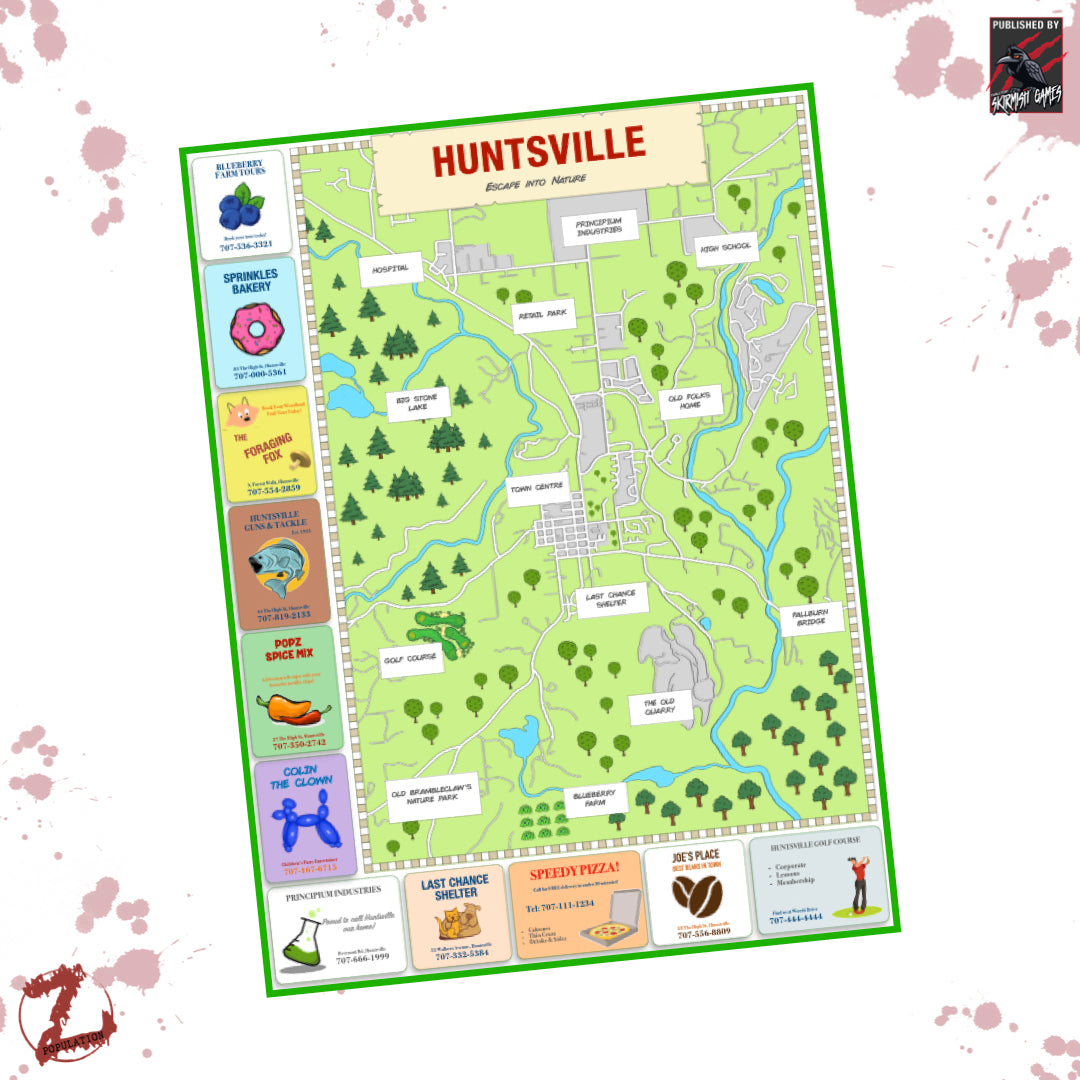 Huntsville Map (Colour)