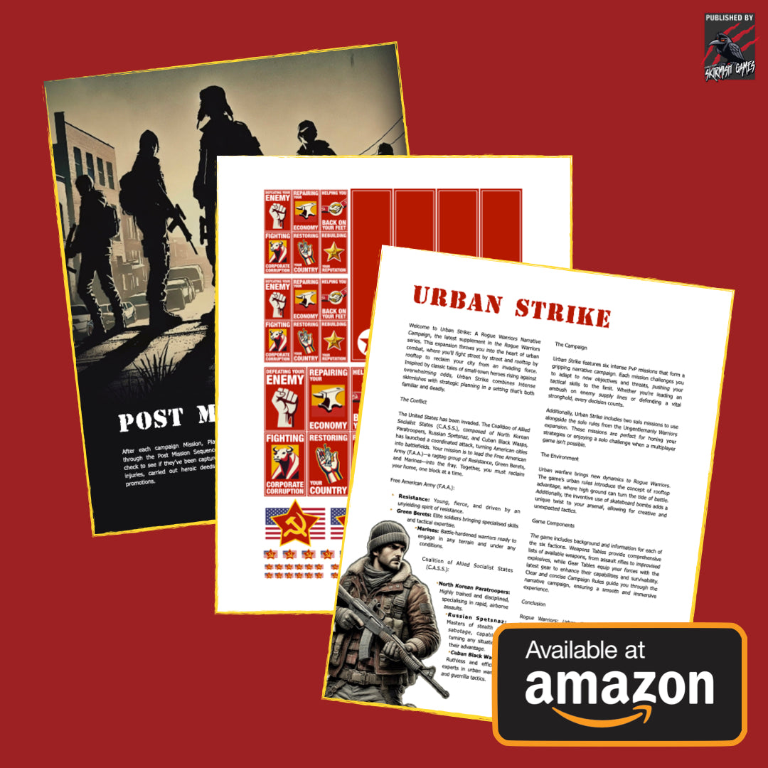 Urban Strike A Rogue Warriors Sci-Fi Supplement PAPERBACK VERSION