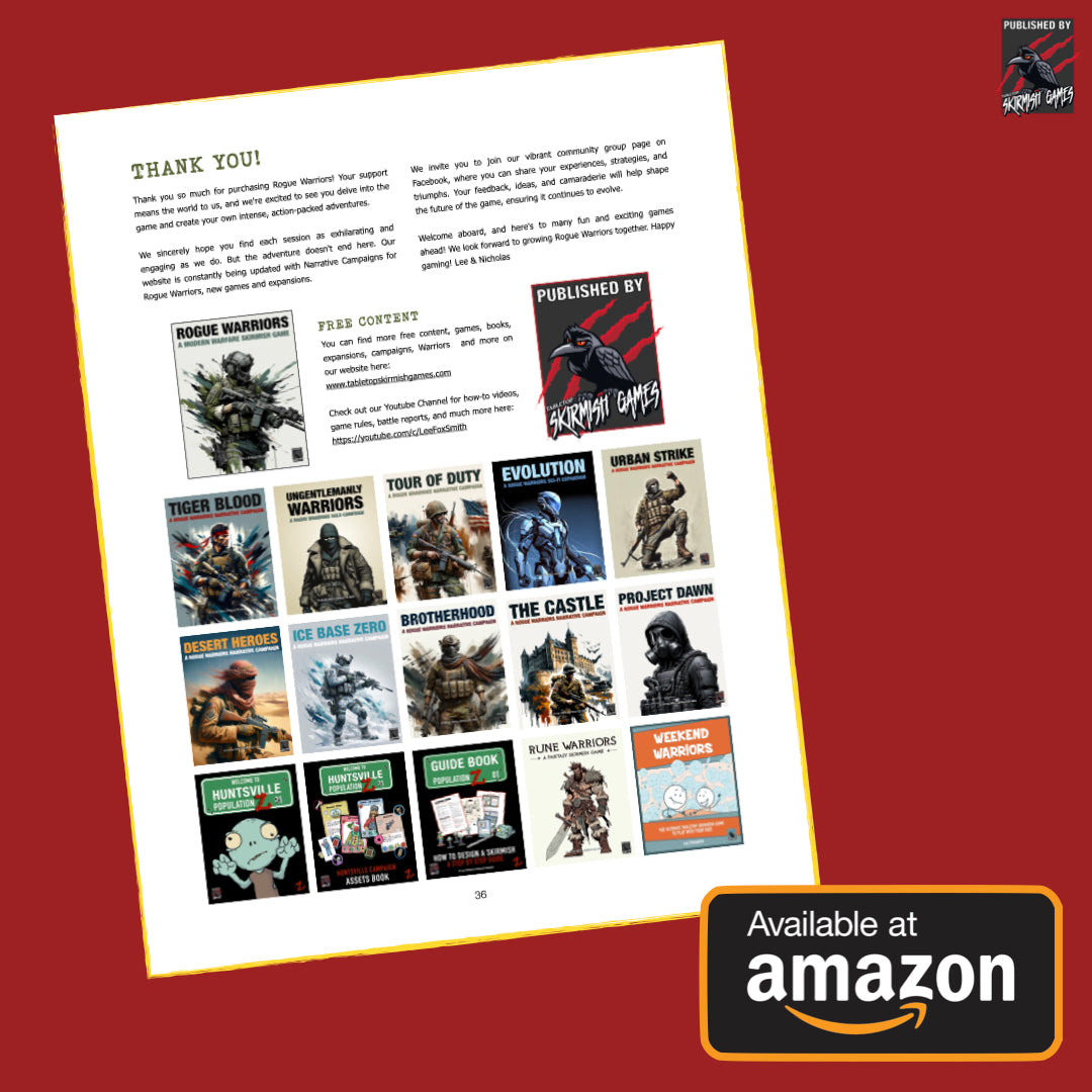 Urban Strike A Rogue Warriors Sci-Fi Supplement PAPERBACK VERSION