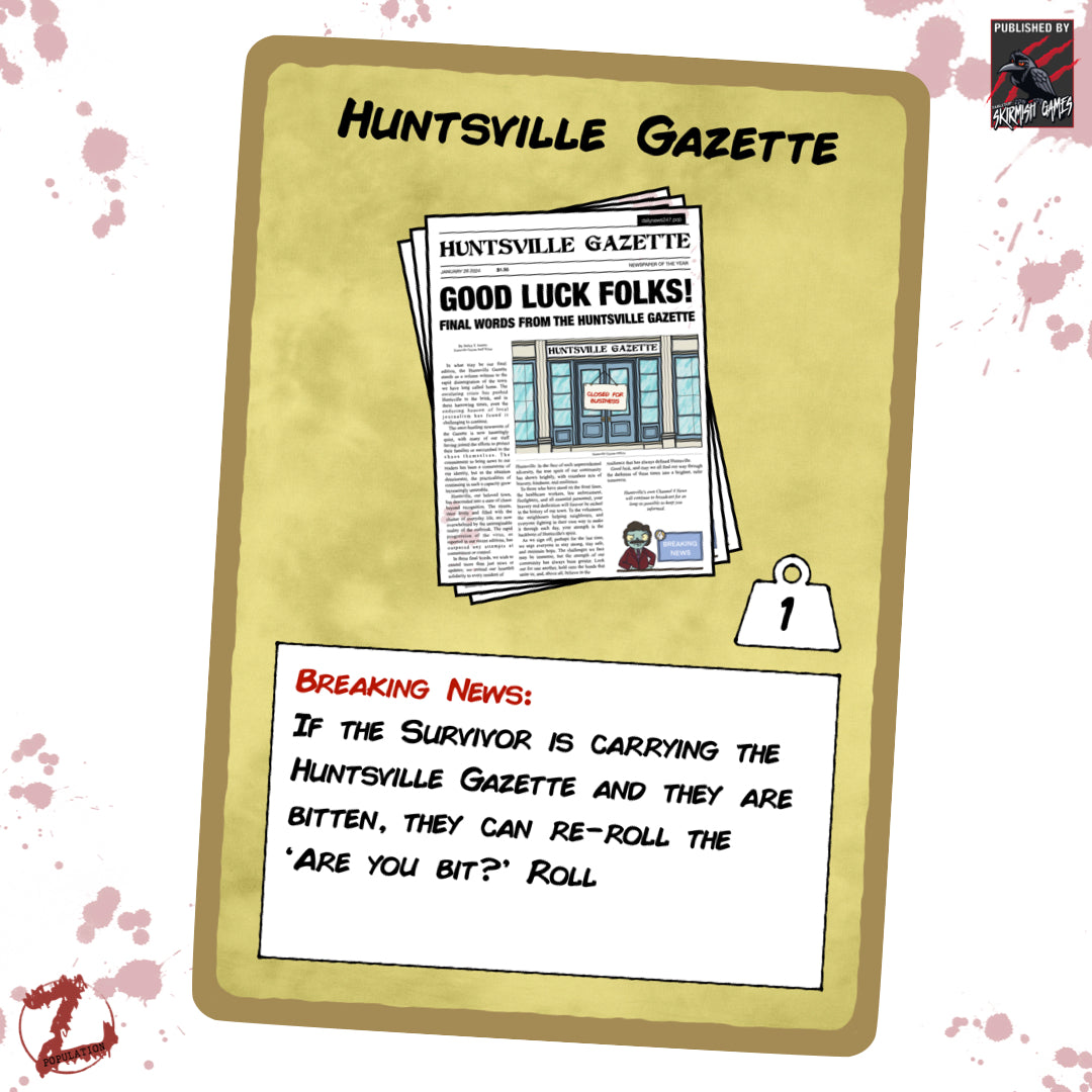 NEW Legendary Item - The Huntsville Gazette